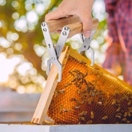 Rėmo gaudyklė su nerūdijančio plieno medine rankena