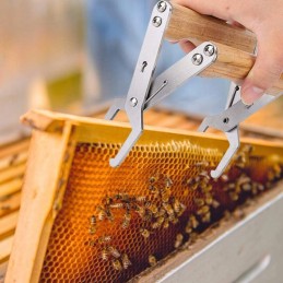 Rėmo gaudyklė su nerūdijančio plieno medine rankena