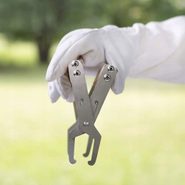 Rėmo gaudyklė su nerūdijančio plieno medine rankena