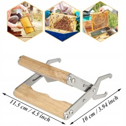 Rėmo gaudyklė su nerūdijančio plieno medine rankena