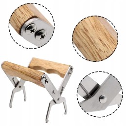 Rėmo gaudyklė su nerūdijančio plieno medine rankena