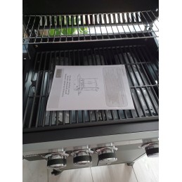 Dujinis grilis su ketaus grotelėmis activa didelis 8,4 kW 3in1 didelis dujinis grilis