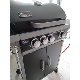 Dujinis grilis su ketaus grotelėmis activa didelis 8,4 kW 3in1 didelis dujinis grilis