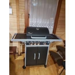 Dujinis grilis su ketaus grotelėmis activa didelis 8,4 kW 3in1 didelis dujinis grilis