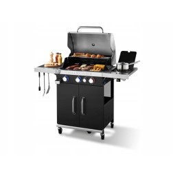Grillmeister dujinis grilis, 3+1 degiklis, 14,4 kw