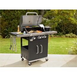 Grillmeister dujinis grilis, 3+1 degiklis, 14,4 kw