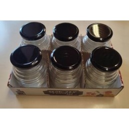6 vnt stiklainiai su užsukamu dangteliu, 380 ml