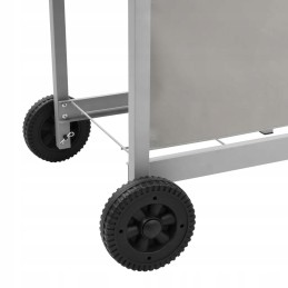 Vidaxl dujinis grilis su 6 degikliais sidabro spalvos