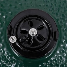 Vidaxl keraminės kamado kepsninės su rūkykla 2 in 1 56 cm žalia