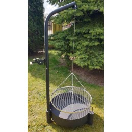 Sodo grilio kranas - nerūdijančio plieno grotelės ir vengriškas virdulys 10 litrų