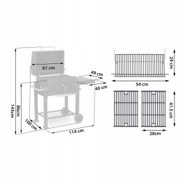 Berdsen BD 890 juodos anglies grilis su dangteliu