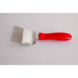 Lenktų šakių dangtelių atplėšimo įtaisas su 17 adatų