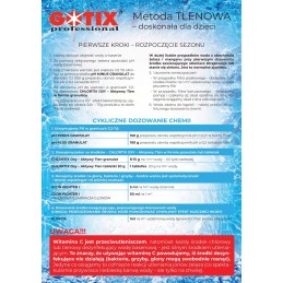 Gotix brošūra ar skābekļa metodi peldbaseinam un džakuzi spa par ūdens kopšanu