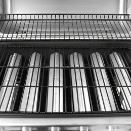 Vidaxl dujinis grilis su 6 degikliais, juodos ir sidabrinės spalvos