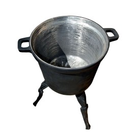 15 litrų ketaus puodas su bronza