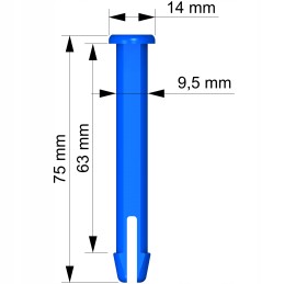Tihvti tihvti riivi pistik Bestway Intex basseini jaoks 75 mm x 9 5 mm