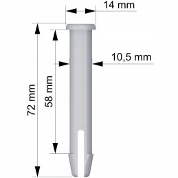 Tihvti tihvti riivi pistik Bestway Intex basseini jaoks 72 mm x 10 5 mm