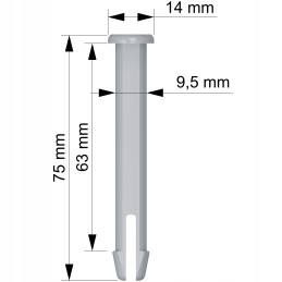 Tihvti tihvti riivi pistik Bestway Intex basseini jaoks 75 mm x 9 5 mm