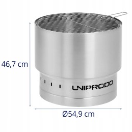 Sodo židinys su plieninėmis grotelėmis 55 x 55 x 48 cm