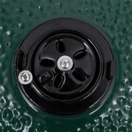 Vidaxl keraminės kamado kepsninės su rūkykla 2 in 1 56 cm žalia