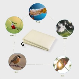 Gaubto užvalkalas iš agrotekstilės augalų apsaugos 80x60cm 50g/m² 2 vnt.