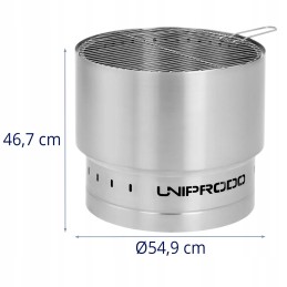 Sodo židinys su plieninėmis grotelėmis 55 x 55 x 48 cm