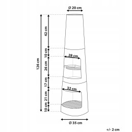 Tromen juodo plieno sodo židinys su griliu