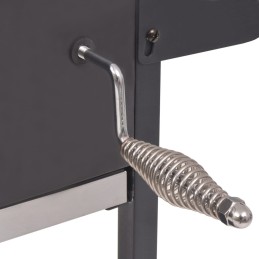 Grilis su anglimis su rūkykla ir apatine lentyna, juoda