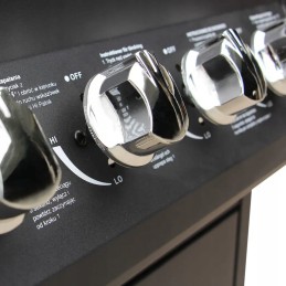 Vidaxl dujinis grilis su 4 kaitvietėmis 1, juodas