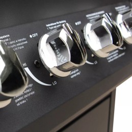 Vidaxl dujinis grilis su 4 kaitvietėmis 1, juodas