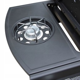 Vidaxl dujinis grilis su 4 kaitvietėmis 1, juodas