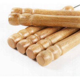 10 vnt plieninių iešmelių griliui su medine rankena - ilgis 30 cm