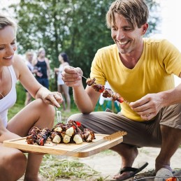 10 vienetų: plieniniai iešmai griliui su medine rankena