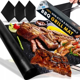 Tefloninis grilio kilimėlis grilio padėklas orkaitės padėklas kepimui 3 vnt