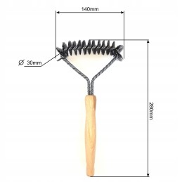 Vielinis šepetys grotelių valymui - lenkiškos gamybos