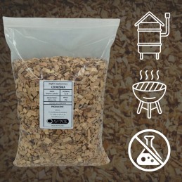 rūkytos vyšnios medžio drožlės 1kg 10 klasė