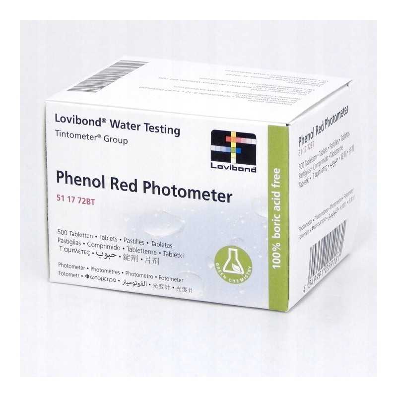 Lovibond tabletės ph fenolio raudonasis fotometras 10 vnt