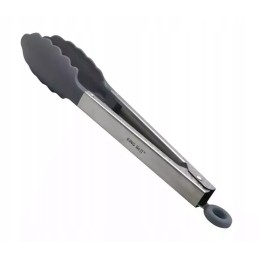 Virtuvės žnyplės apie 30 cm kieto metalo-nailono pilkos spalvos kinghoff kh-1742