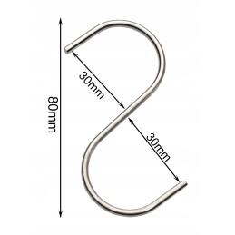 S-308 rūkymo kabliukai, neryškūs, maži, 8 cm, stiprūs, liuksai