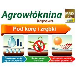 Agrotekstilė mulčiavimui, ruda, 1,1x10m, 50g