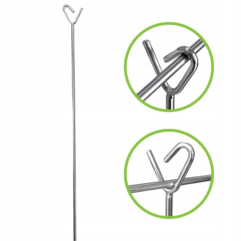 Pw 86 atramos 86cm židinio šakėms, nerūdijančio plieno atrama su kabliu