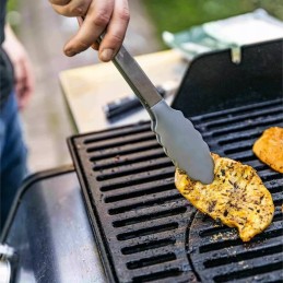 Virtuvės žnyplės apie 30 cm kieto metalo-nailono pilkos spalvos kinghoff kh-1742