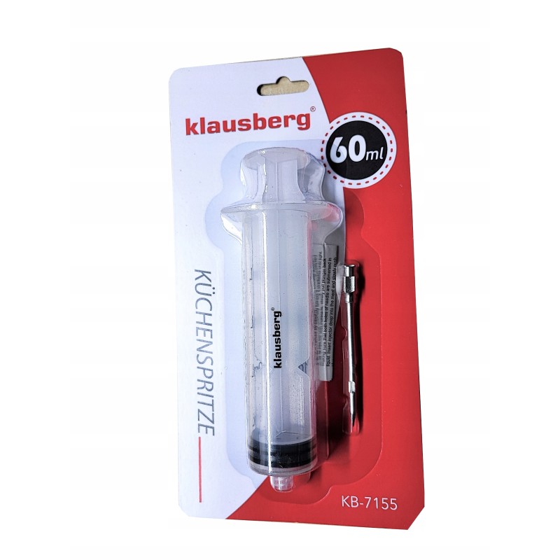 Injektorius šaltiems mėsos gaminiams, švirkštas ir švirkštas, 60 ml