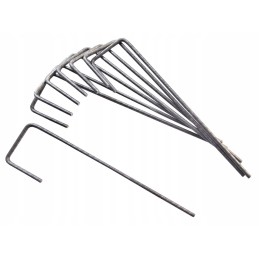 Tvirtinimo kaiščiai 20 cm 100 vnt metalo "l"