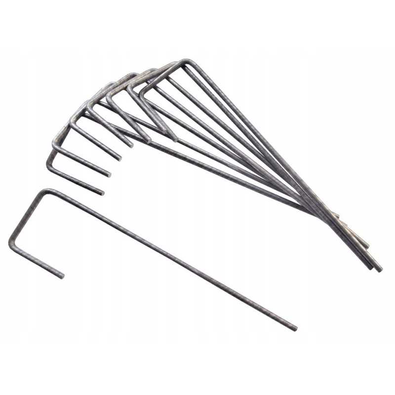 Tvirtinimo kaiščiai 20 cm 100 vnt metalo "l"