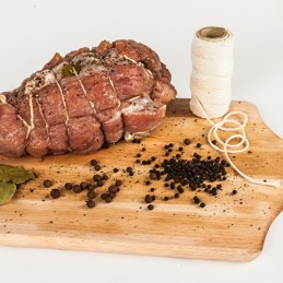 Balti medvilniniai mėsos siūlai 240c 55 m šaltai gabalams ir mėsos kepimui