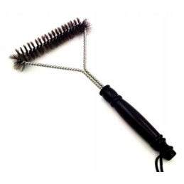 Plieninis vielinis šepetys grotelių, viryklės grotelių ir židinio valymui