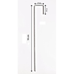 Tvirtinimo kaiščiai 20 cm 100 vnt metalo "l"