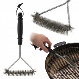 Vielinis kepsninės grotelių šepetys, 30cm, grilio valymo šepetys