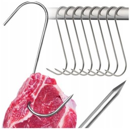 Rūkymo kabliukai šaltiems mėsos gabalams rūkyti, 15 vnt